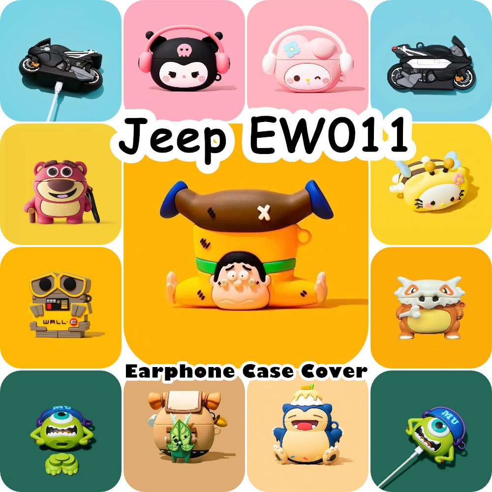 READY STOCK!นําไปใช้กับ Jeep EW011 เคส Case เคสหูฟัง การ์ตูนน่ารัก ซิลิโคนนุ่ม เคส เคสหูฟัง NO.3