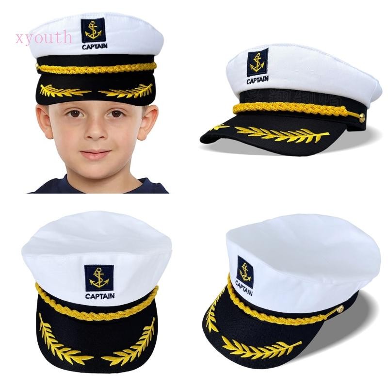 Xy Navy Marine Hat Yacht Captain Hat Sailor Captain Costume Sailor Cap Beanie Navy