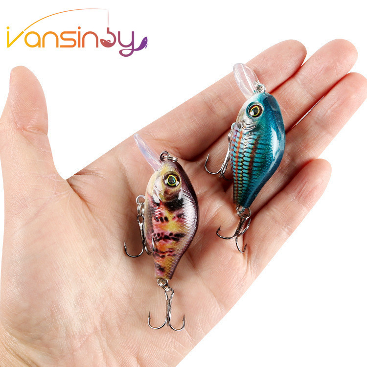 1 ชิ้น 5.5 ซม./7.8g เหยื่อตกปลา Crankbaits 3D เครื่องพิมพ์ Hard เหยื่อ Topwater ตกปลา Tackle