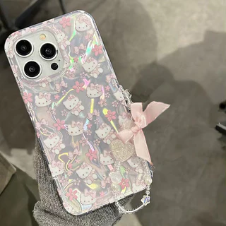 อินเทรนด์ผีเสื้อ Hello Kitty Sakura สําหรับ Honor 400 สมาร์ท X9D X7D X9C X8C X5C X7C X6C 200 90 สมาร์ท X8B X7 X8 X8B X7B X6B X6B X6B X6B Lite X5B Plus 4G ฝาครอบโทรศัพท์