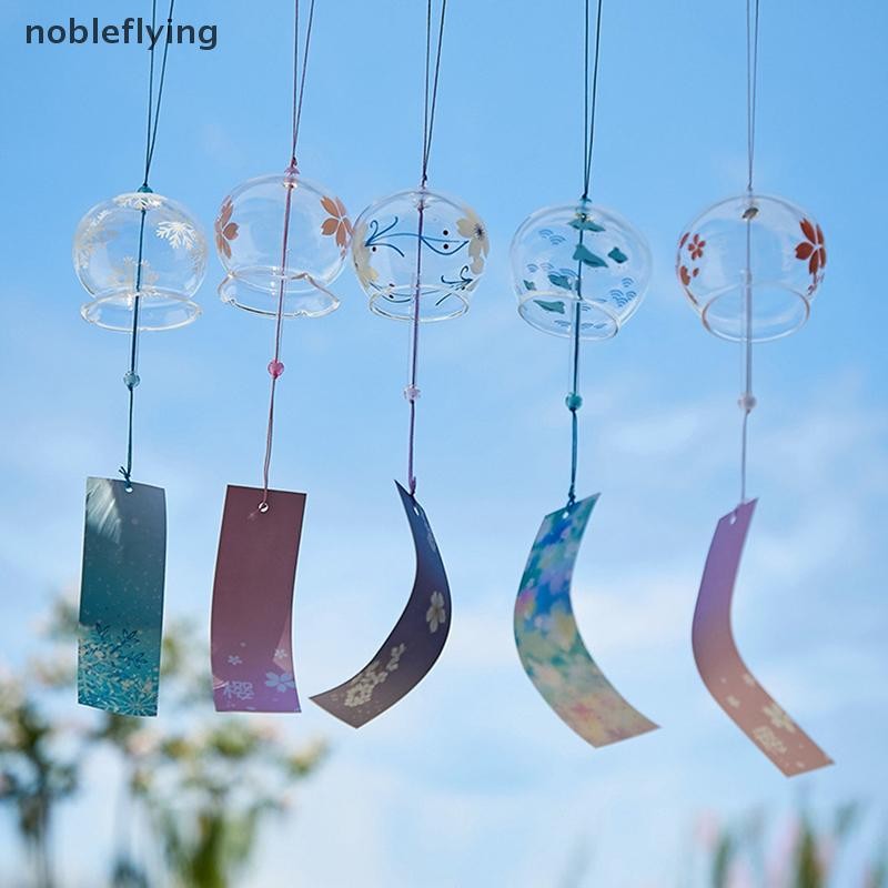 Nf สไตล์ญี่ปุ่นแก้วกระดิ่งลมตกแต่งจุดชมวิวโฮมสเตย์ Balconies ลานกลางแจ้ง Camping Wind Chimes ตกแต่งห้อง nobleflying