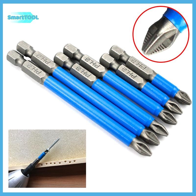 Utzn> Magnetic Anti Slip ไขควงไฟฟ้า 1/4 "Hex Shank Precision PH2 ใหม่