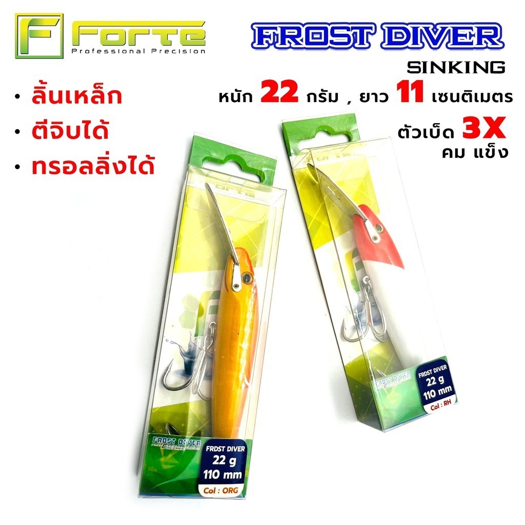 เหยื่อปลอมทรอลิ่ง FRD ลิ้นเหล็ก สีมองเห็นได้ระยะไกลแม้อยู่ในน้ำที่มีความลึก ตัวเบ็ด 3X แข็งแรง ราคา ถูกที่สุด ดีลบีเคเค แกลเลอรีภาพที่ 2