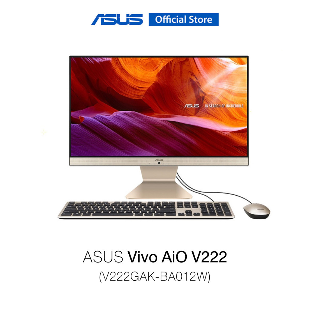 ASUS Vivo AiO V222 (V222GAK-BA012W), All in One, 21.5" FHD (1920x1080), Intel Pentium Silver J5040, 4GB DDR4 SO-DIMM, 256GB M.2 SATA SSD, Windows 11 Home