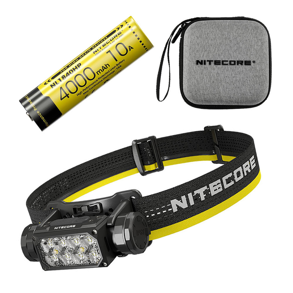 ไฟฉายหน้า NITECORE HC65 UHE 2000 ลุมินส์ ทำจากโลหะ มีเอาท์พุตแสงสว่างระดับสูง
