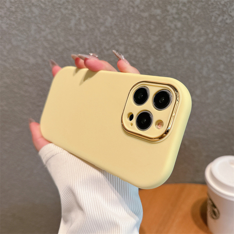 เคสโทรศัพท์มือถือ ซิลิโคนนิ่ม กันกระแทก สีแคนดี้ สําหรับ Iphone 14promax 13promax 15promax 11 14pro 13pro 15pro 12promax