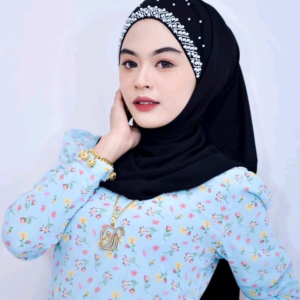 ชีฟองพันยาวปักมุกตรง ขนาด 180*75