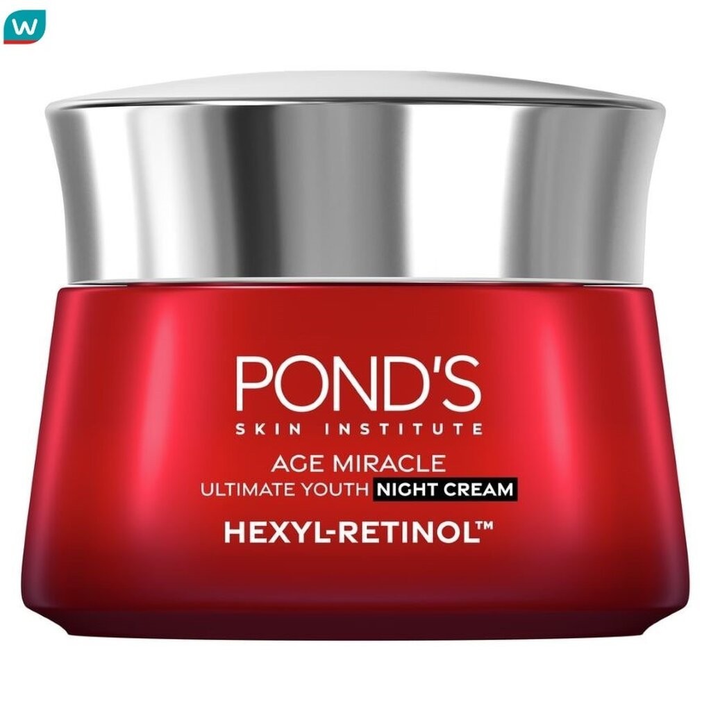 Pond'S พอนด์ส เอจ มิราเคิล อัลทิเมท ยูธ ไนท์ ครีม เฮ็กซิล-เรตินอล 45 กรัม