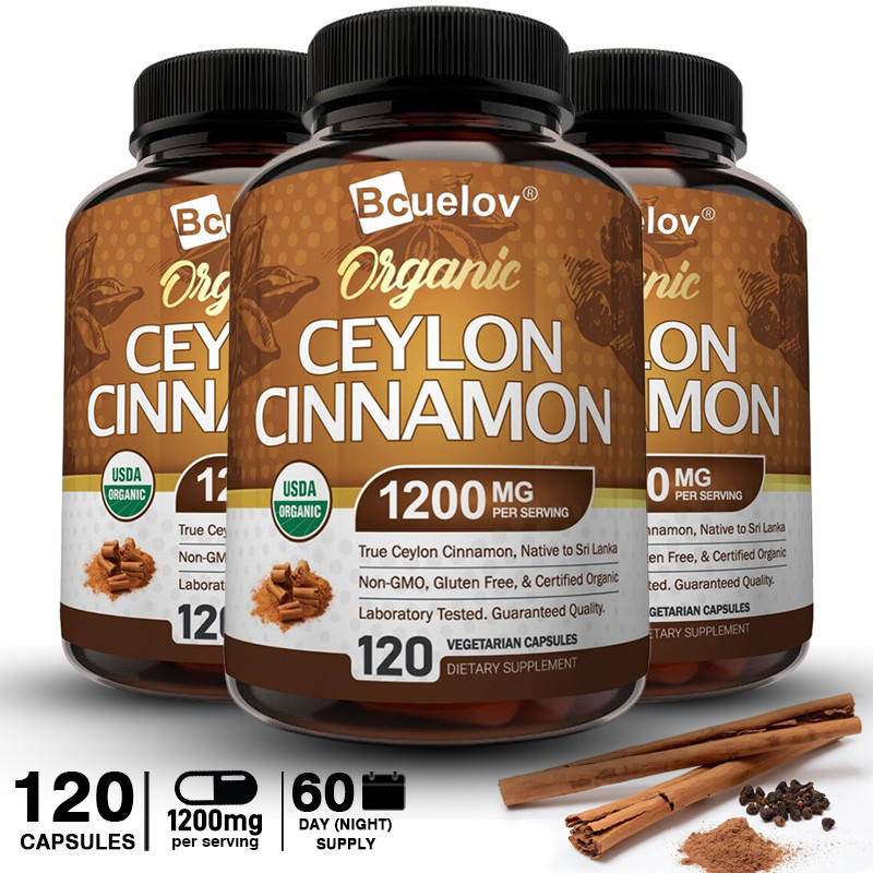 Bcuelov Ceylon Cinnamon, 1200 มก. ต่อหนึ่งแคปซูล, 120 แคปซูล - การสนับสนุนน้ําตาลในเลือด, การสนับสนุนข้อต่อ - รูปที่ 3