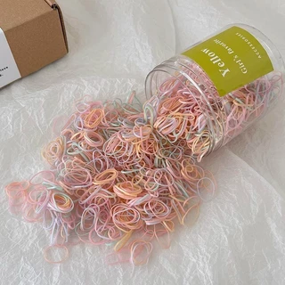 ยางรัดผม แบบใช้แล้วทิ้ง สีสันสดใส น่ารัก สําหรับเด็กผู้หญิง 500~2500 ชิ้น
