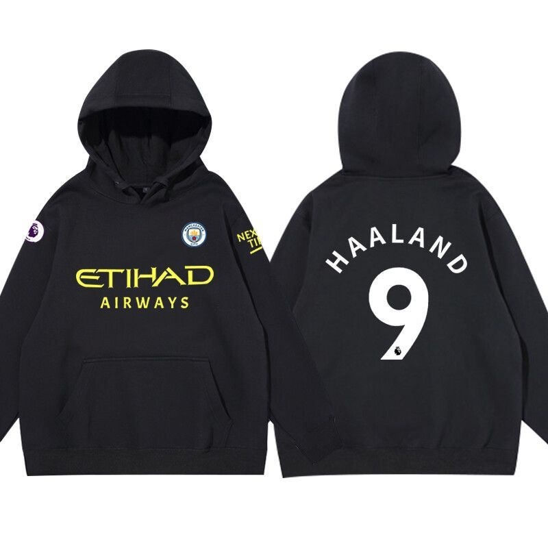 เสื้อกีฬาแขนสั้น ลายทีม Manchester City เบอร์ 22-23 ชุดเหย้า 9 Haaland No. เสื้อแจ็กเก็ตกันหนาว มีฮู้ด ลายฟุตบอล 7 Sterling SIZE XS-4Xl สําหรับผู้ชาย - รูปที่ 2