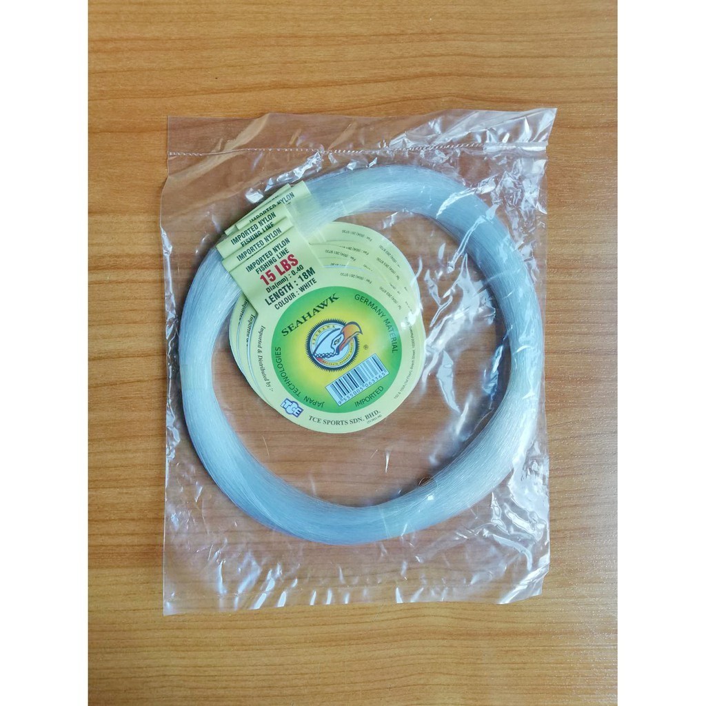 อุปกรณ์ตกปลา สาย Seahawk Fishing line Tangsi เอ็นใส 1 แพ็ค (10ชิ้น) สายเอ็น