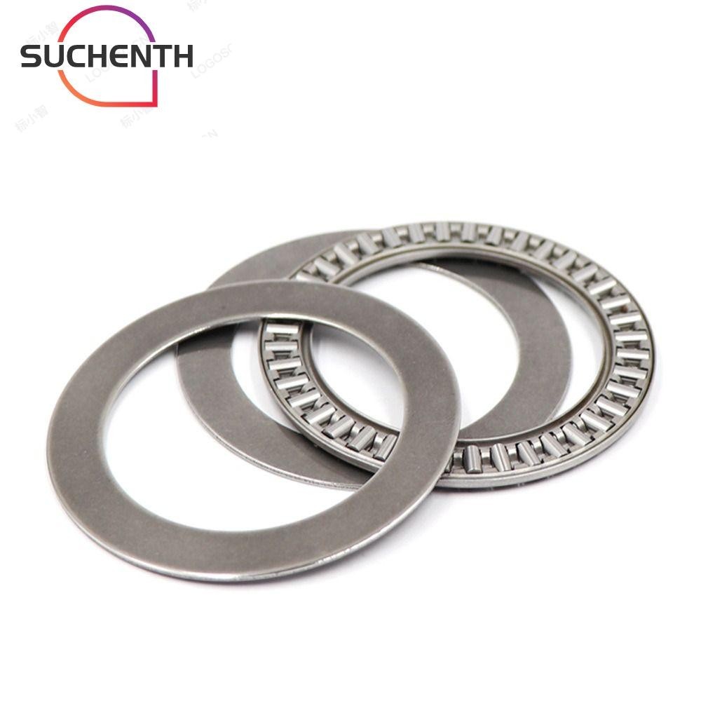 Suchenth ตลับลูกปืนเม็ดเข็ม เหล็กอัลลอย ขนาดเล็ก สีเงิน พร้อมแหวนรอง