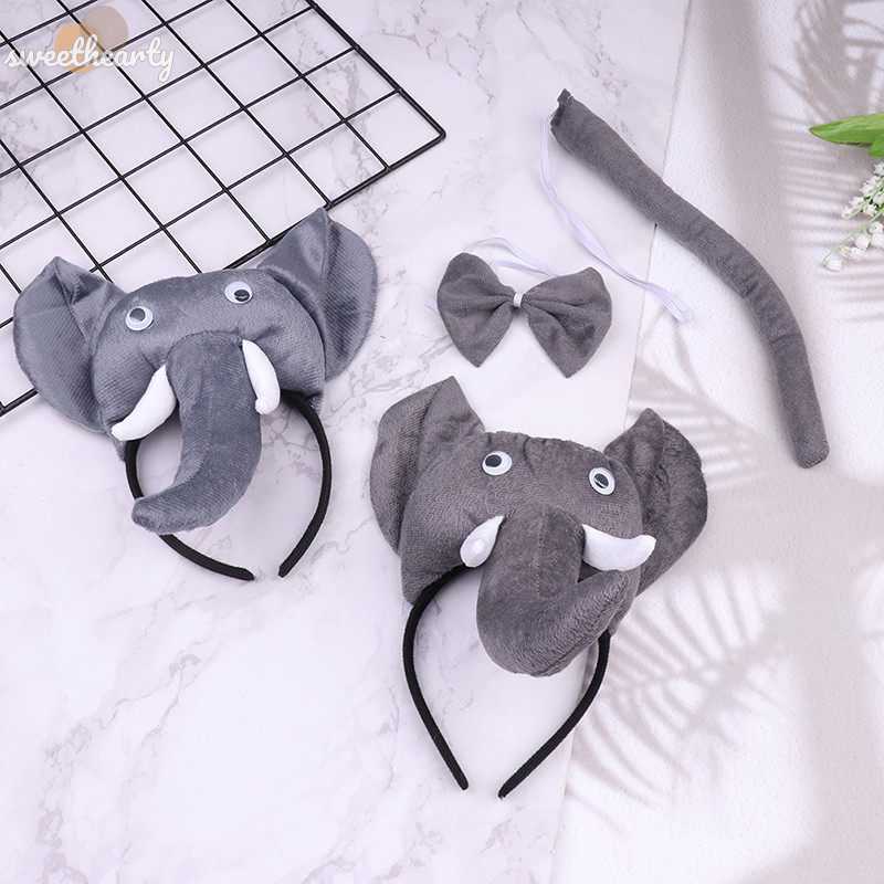 [Sweethearty] ใหม่ หูช้าง ผ้ากํามะหยี่ขนนิ่ม พร็อพคอสเพลย์ ปาร์ตี้วันเกิด สําหรับเด็ก