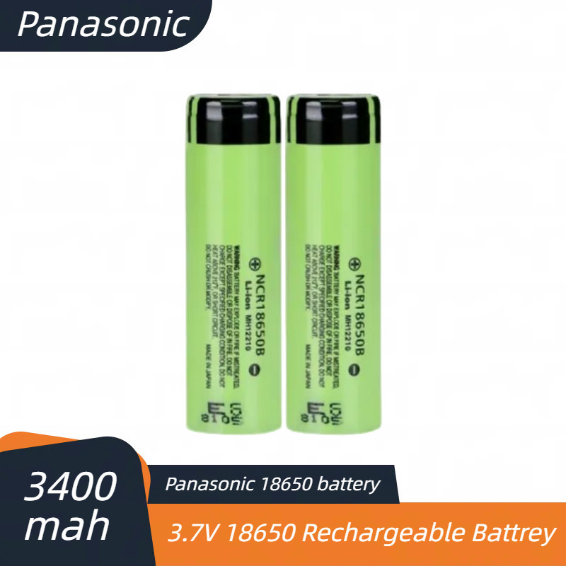 Panasonic แบตเตอรี่ลิเธียม 3.7V 18650 3400mAh NCR18650B ชาร์จได้ สําหรับไฟฉาย นาฬิกา battery