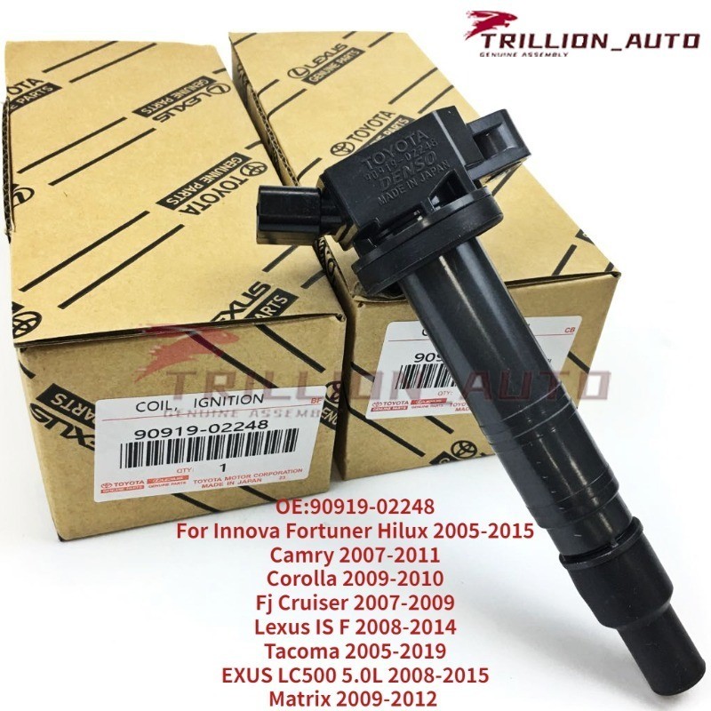คอยล์จุดระเบิด ของแท้ 90919-02248 สําหรับ Toyota Camry 2.4 2006-2012 Innova Fortuner Hilux 2005-2015