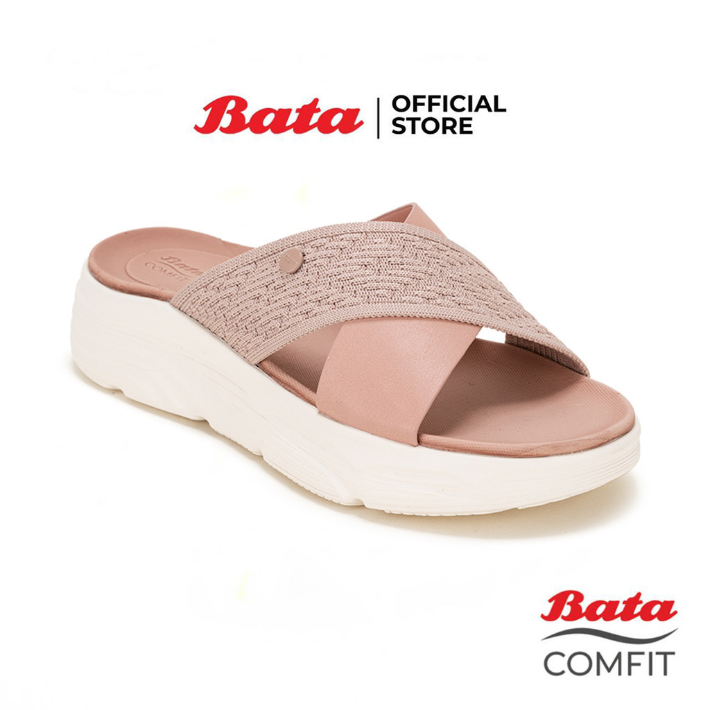 Bata บาจา Comfit รองเท้าเพื่อสุขภาพ แบบสวม สำหรับผู้หญิง รุ่น FIT-LITE สีชมพู 6015107 สีเทา 6019107