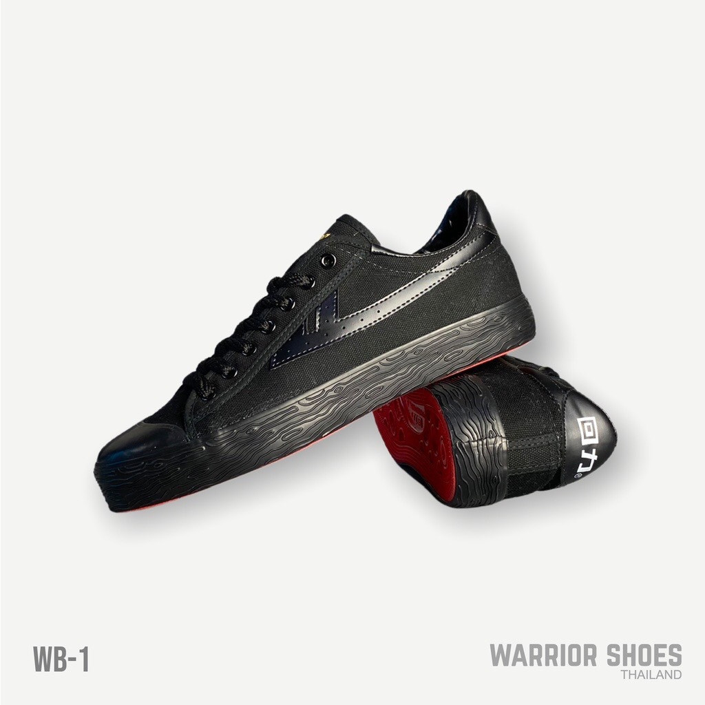 พร้อมส่งWarrior shoes รองเท้าผ้าใบ รุ่น WB-1 สี Black