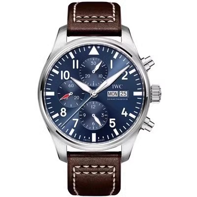 กล ่ องใบรับรอง IWC/Universal Watch Pilot Series Stainless Steel Automatic Mechanical Watch Men 's Watch IW377714Iwc