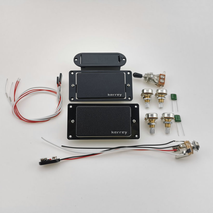 HS-(จัดส่งฟรี)Kerrey Guitar Pickups Active Humbucker Pickups แบตเตอรี่ 9V ขับเคลื่อนโดย