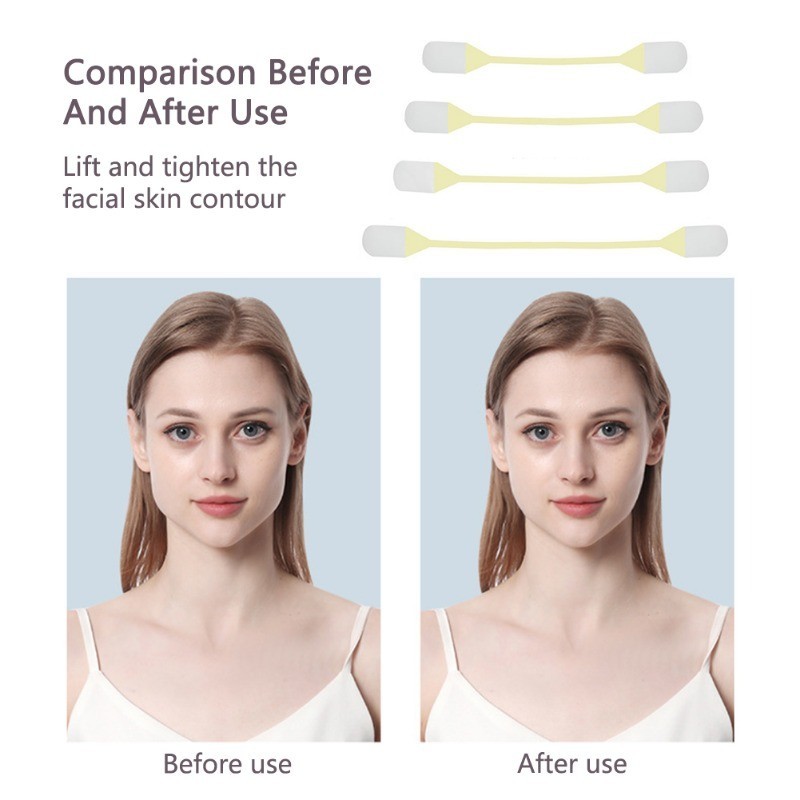 สติกเกอร์ใบหน้า แบบบาง มองไม่เห็น ​แผ่นแปะหน้าเรียว วีเชพ ยกกระชับใบหน้า - เทปกําจัดริ้วรอย ต่อต้านริ้วรอย - สําหรับใบหน้า คอ ตา คางคู่ - เครื่องมือแต่งหน้าเพื่อความงาม - รูปที่ 4