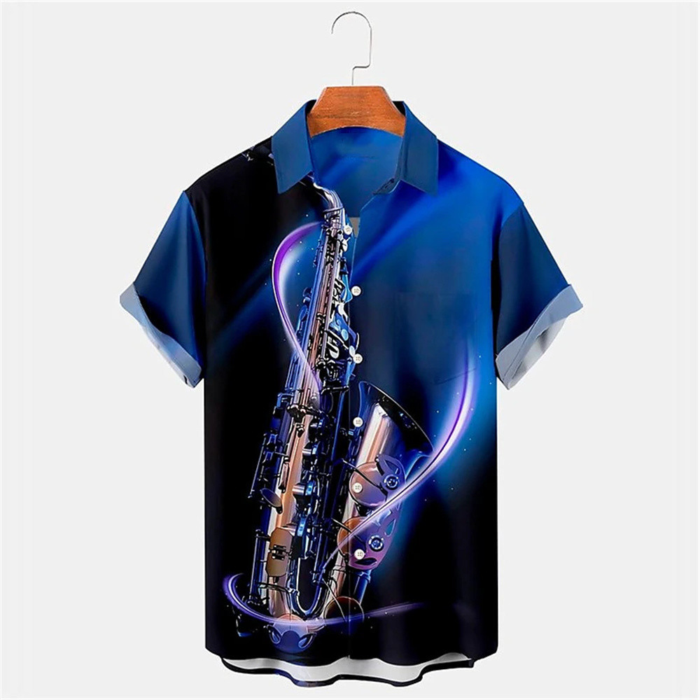 ขายดี เสื้อยืดลําลอง แขนสั้น พิมพ์ลายเพลง ทรงหลวม โอเวอร์ไซซ์ สไตล์ฮาวาย เหมาะกับฤดูร้อน สําหรับผู้ชาย ใส่ไปชายหาด ปาร์ตี้