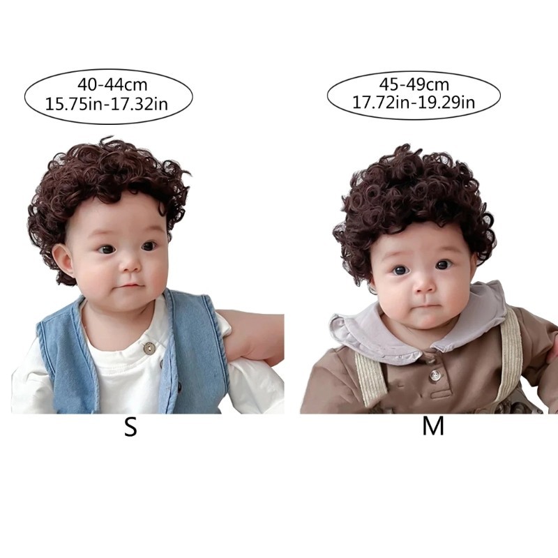 Bb หมวกคอสเพลย์ วิกผม หมวกแฮร์พีซ พร็อพถ่ายภาพน่ารัก สําหรับเด็ก 1-3 ปี - รูปที่ 2