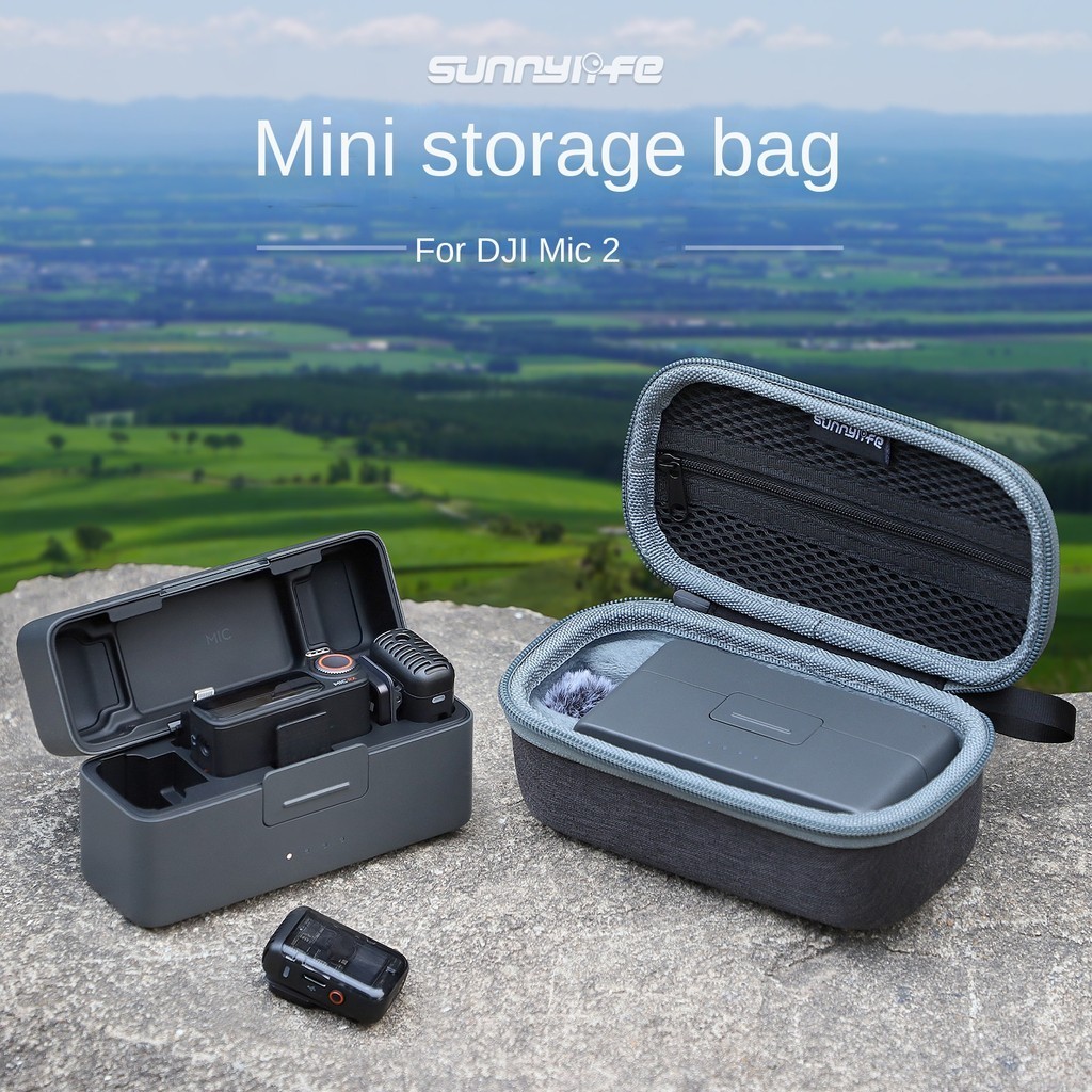 Sunnylife กระเป๋าเก็บไมโครโฟนไร้สาย กันกระแทก อุปกรณ์เสริม สําหรับ DJI Mic 2 1
