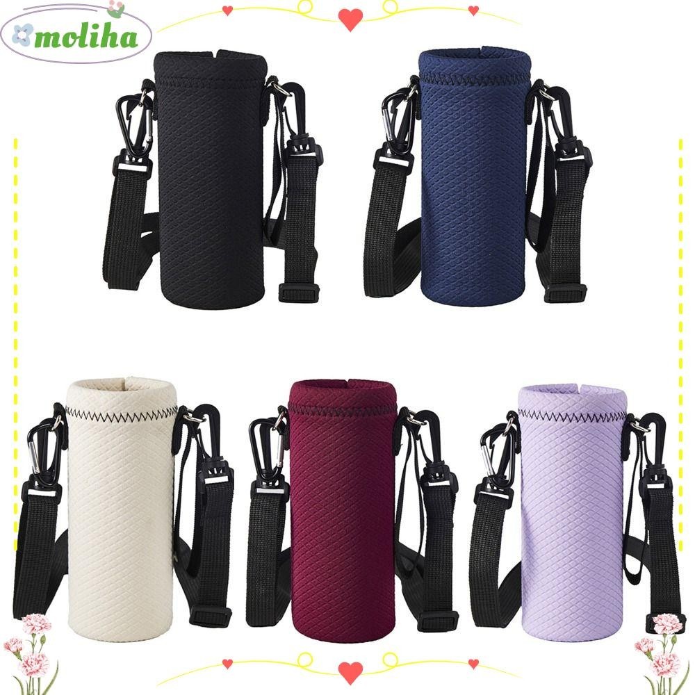 Moliha ปลอกหุ้มขวดน้ําสุญญากาศ แบบพกพา พร้อมสายรัด อุปกรณ์เสริม สําหรับเล่นกีฬากลางแจ้ง