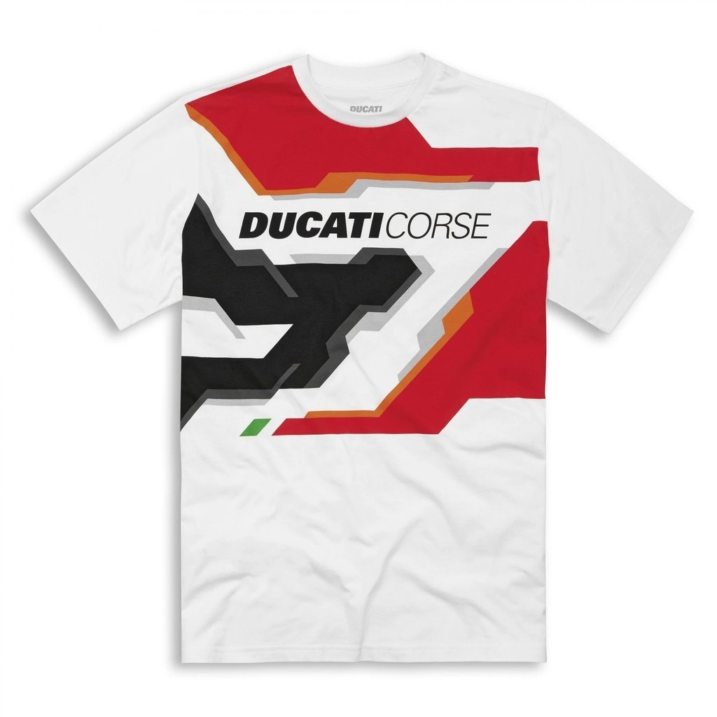 เสื้อยืด พิมพ์ลาย Ducati Spirit. เสื้อยืดแขนสั้น ลายทีมแข่งรถ DUCATI เหมาะกับใส่กลางแจ้ง สไตล์สปอร์ต สําหรับผู้ชาย 2024