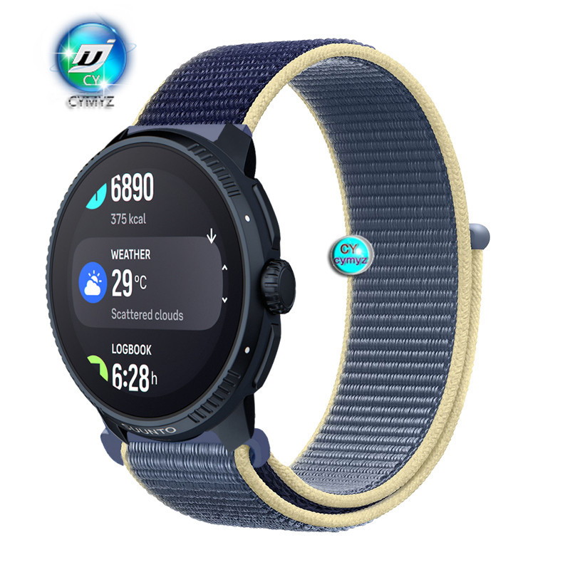 for Suunto Race / Suunto Vertical สาย สายนาฬิกา สายไนลอนถัก สำหรับนาฬิกาอัฉริยะ นาฬิกาอัฉริยะ สายรัดข้อมือกีฬา Suunto Race สายรัด