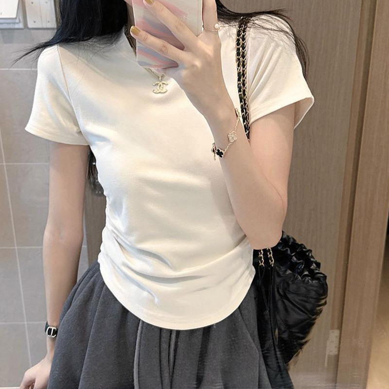 เสื้อยืดแขนสั้นที่ผิดปกติผู้หญิง SY