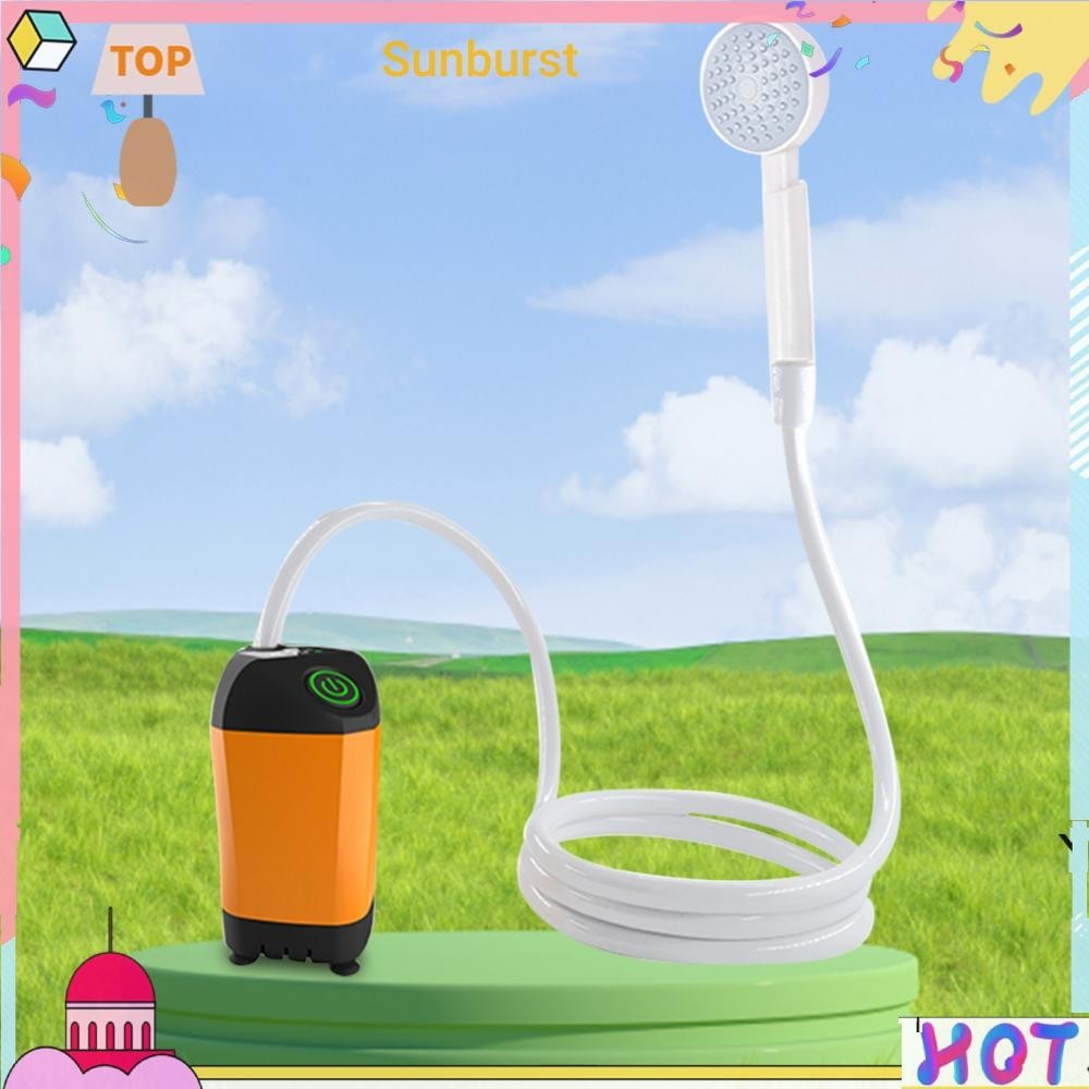 ฝักบัวอาบน้ํา กันน้ํา IPX7 4800mAh ใช้ง่าย สําหรับตั้งแคมป์ เดินป่า กลางแจ้ง [Sunburst11.th]