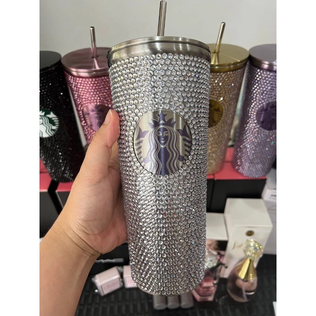 แก้วเก็บความเย็น [สินค้าถ่ายจากงานจริง] แก้ว Starbuck x Blackpink รุ่น Limited งานแต่งเพชรสวยมากกกก...  สแตนเลส 304 thumbnail 6
