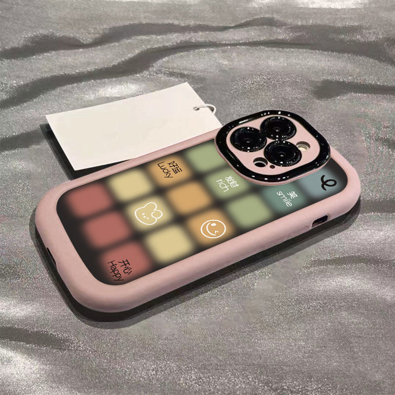 เคสโทรศัพท์มือถือ ซิลิโคนนิ่ม ลายตารางหมากรุก หลากสี สําหรับ IPhone 14 13 12 Promax 11 Xsmax 7plus