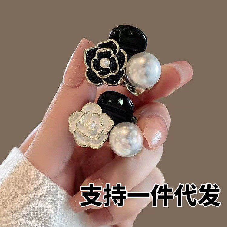 2024 Camellia Pearl Small Grip Clip Elegant High-End Feeling Bangs Clip Side Clip