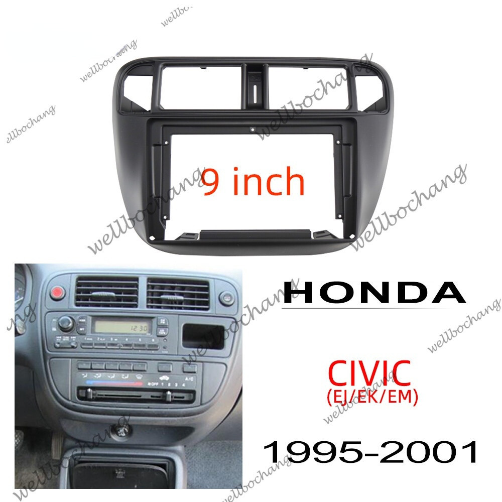 แผงวิทยุสเตอริโอรถยนต์ 9 นิ้ว พร้อมสายเคเบิล สําหรับ Honda Civic (EJ EK EM) 1995-2001 android Video 2din