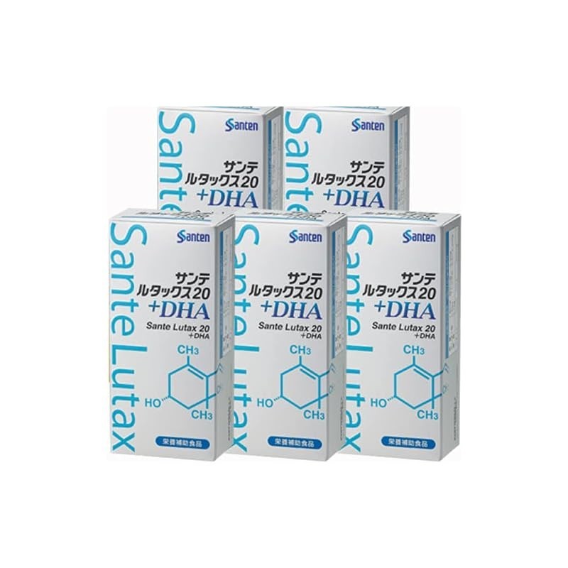 【ส่งตรงจากญี่ปุ่น】Santen Pharmaceutical Sante Lutax 20 + DHA (อาหารที่มีลูทีน) 60 ชิ้น x 5 (4987084530035-5)