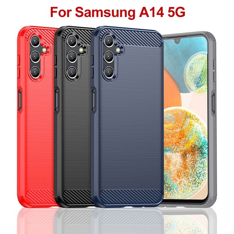 เคสโทรศัพท์มือถือคาร์บอน แบบนิ่ม กันกระแทก สําหรับ Samsung Galaxy A25 A35 A55 A15 A54 A34 A14 5G A05 A05S A04 A04S A24 4G M34 M54 M14 A42 5G F34 F54 F14