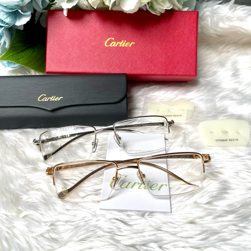 ♞,♘กรอบแว่น cartier ครึ่งกรอบ พรีเมี่ยมมาก