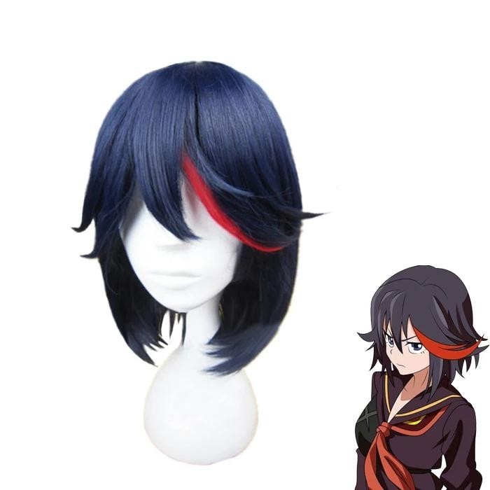 Misscoo Matoi Ryuko วิกผมคอสเพลย์ สั้น สีฟ้า สีแดง สําหรับผู้หญิง