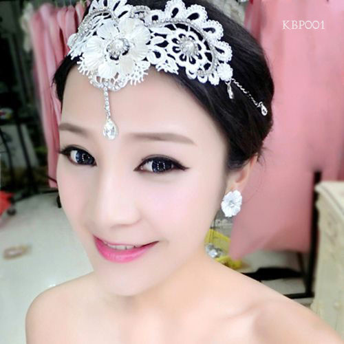 สร้อยคอเจ้าสาวผ้าหรูหราอุปกรณ์จัดงานแต่งงาน Kpp001