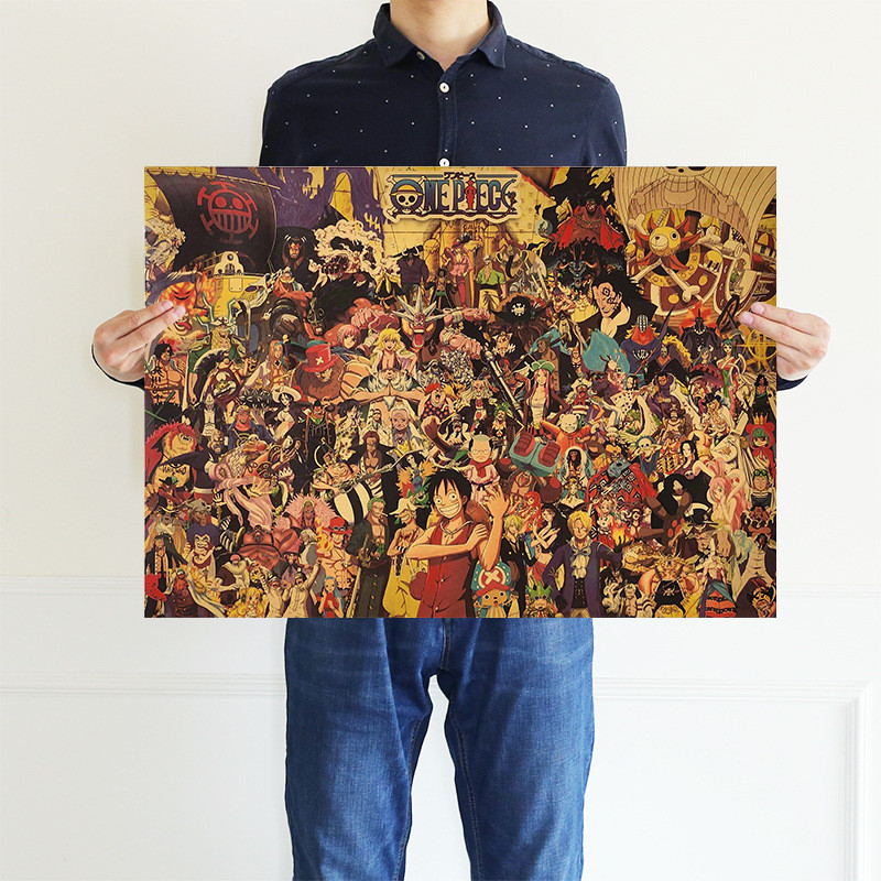 [K055] โปสเตอร์กระดาษหนัง One Piece Family