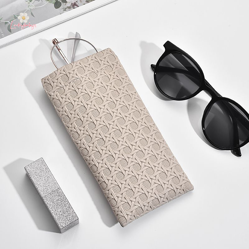 Luckybabys> กระเป๋าหนัง PU กันน้ํา แบบพกพา สําหรับใส่แว่นตากันแดด 1 ชิ้น