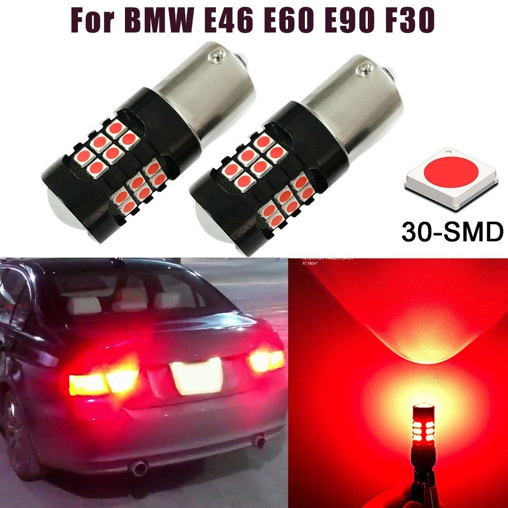 Sunfays หลอดไฟเบรกท้าย LED 30SMD สีแดง สําหรับ BMW E46 E60 E90 F30