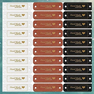 【T Q L I】ป้ายแท็กหนัง PU แฮนด์เมด 60 ชิ้น
