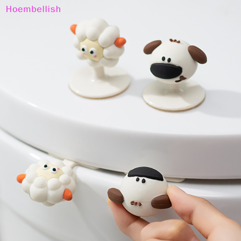 Hoe> ที่ยกฝาชักโครก ลายการ์ตูนสัตว์ แกะ กันสกปรก มือจับที่เปิดฝาชักโครก