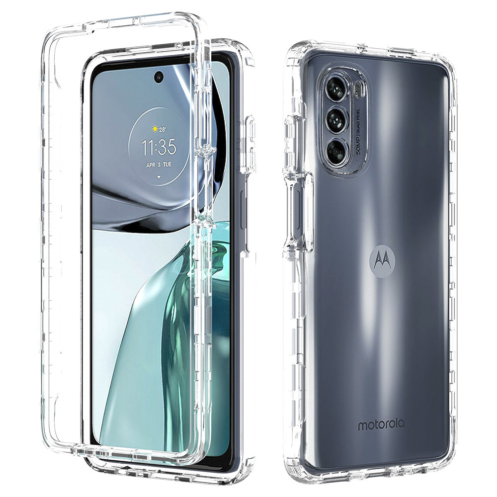 Full Transparent Phone Case For Moto G62 G52 G82 G42 G32 G22 E32 E20 G71 G51 G41 G31 G60 G60S G50 5G G30 G20 G10 G200 G9 Power G9 Plus Shockproof Bumper Soft Silicone Back Cover