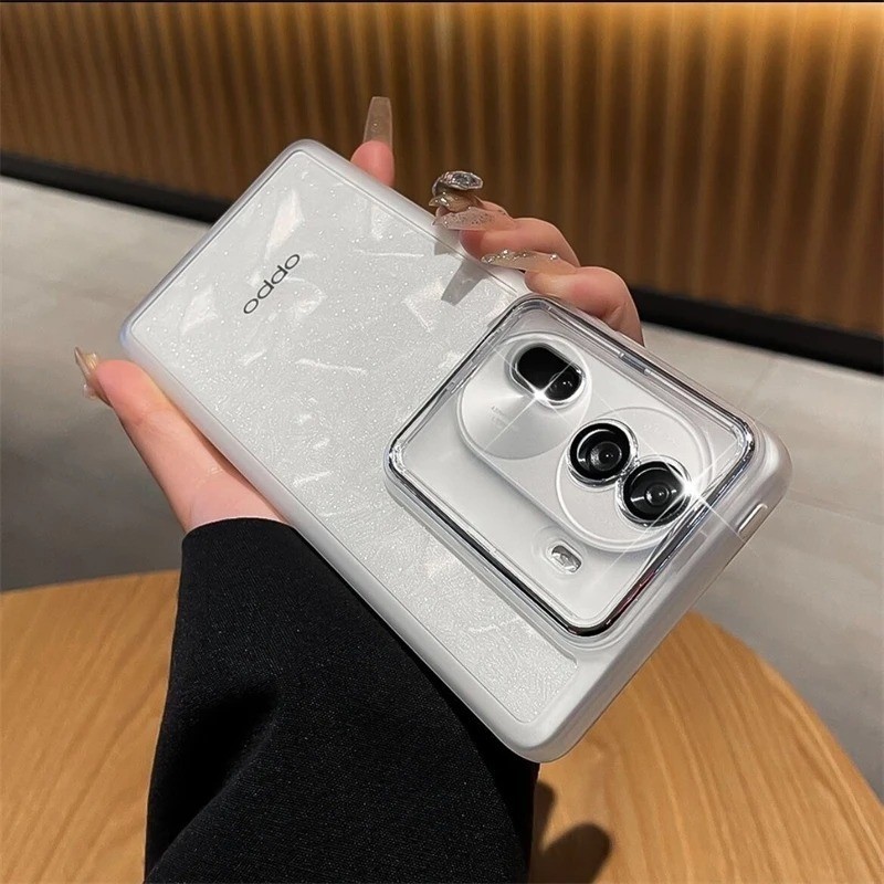สําหรับ OPPO Reno 11/11 Pro / 11 F 5G Global Version เคลือบด้าน ใส เคสกันกระแทก พร้อมฝาครอบกล้อง ป้องกันเลนส์ เคสกันกระแทก