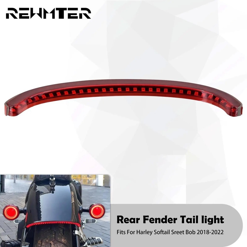 RW Motorcycle Rear Fender Taillight LED Turn Signal Assembly Run Brake Light For Harley Softail Stre